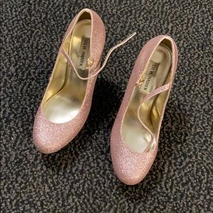 Steve Madden pink glitter heals